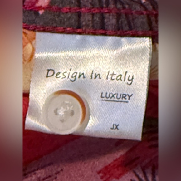 Hawaiian vacation button down Shirt mens L blouse red sunset Hawaii island beach - Picture 5 of 15